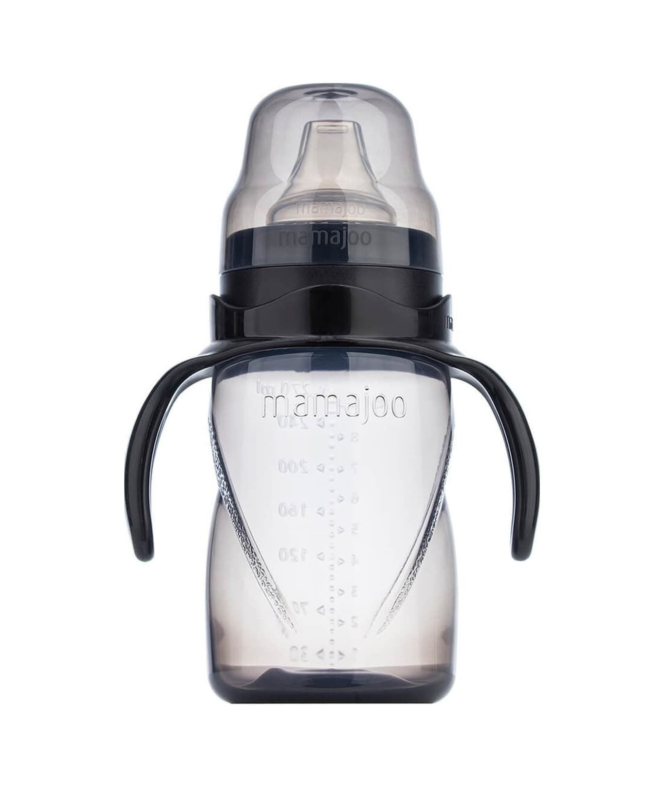 Mamajoo Kulplu Akıtmaz Eğitici Bardak Black 270 ML & Anti-Kolik B Siyah