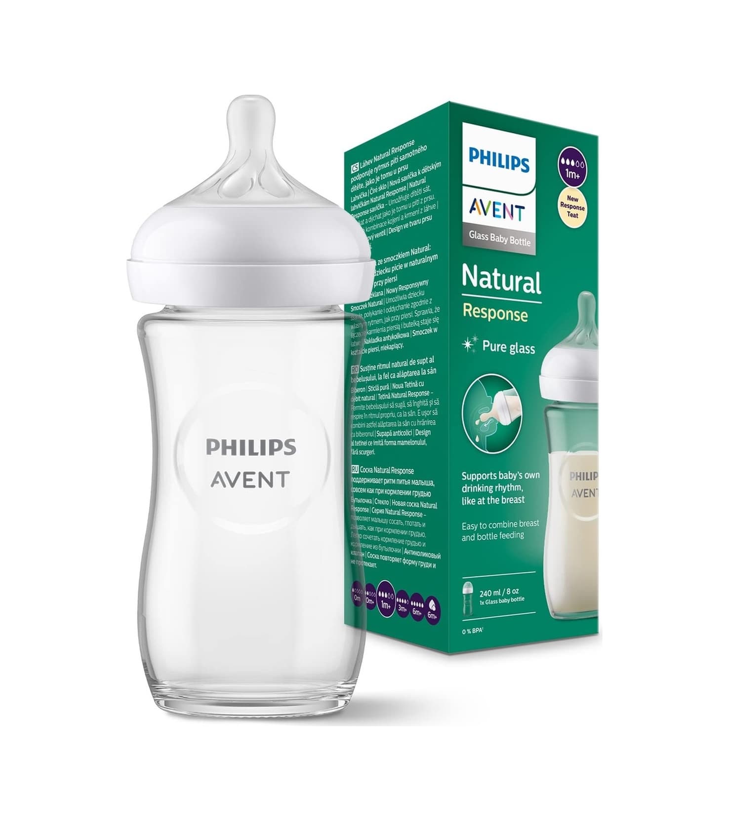 Philips Avent Natural Response Cam Biberon 1 Ay+ 240 ML - Tepkili Biberon Emziği