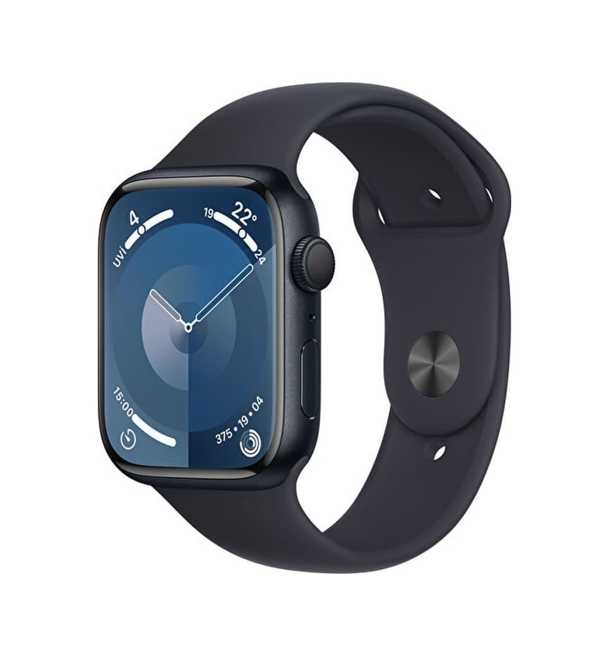 Apple Watch Series 9 GPS 45 MM Alüminyum Kasa Spor Kordon S/M Akıllı Saat (Apple Türkiye Garantili)
