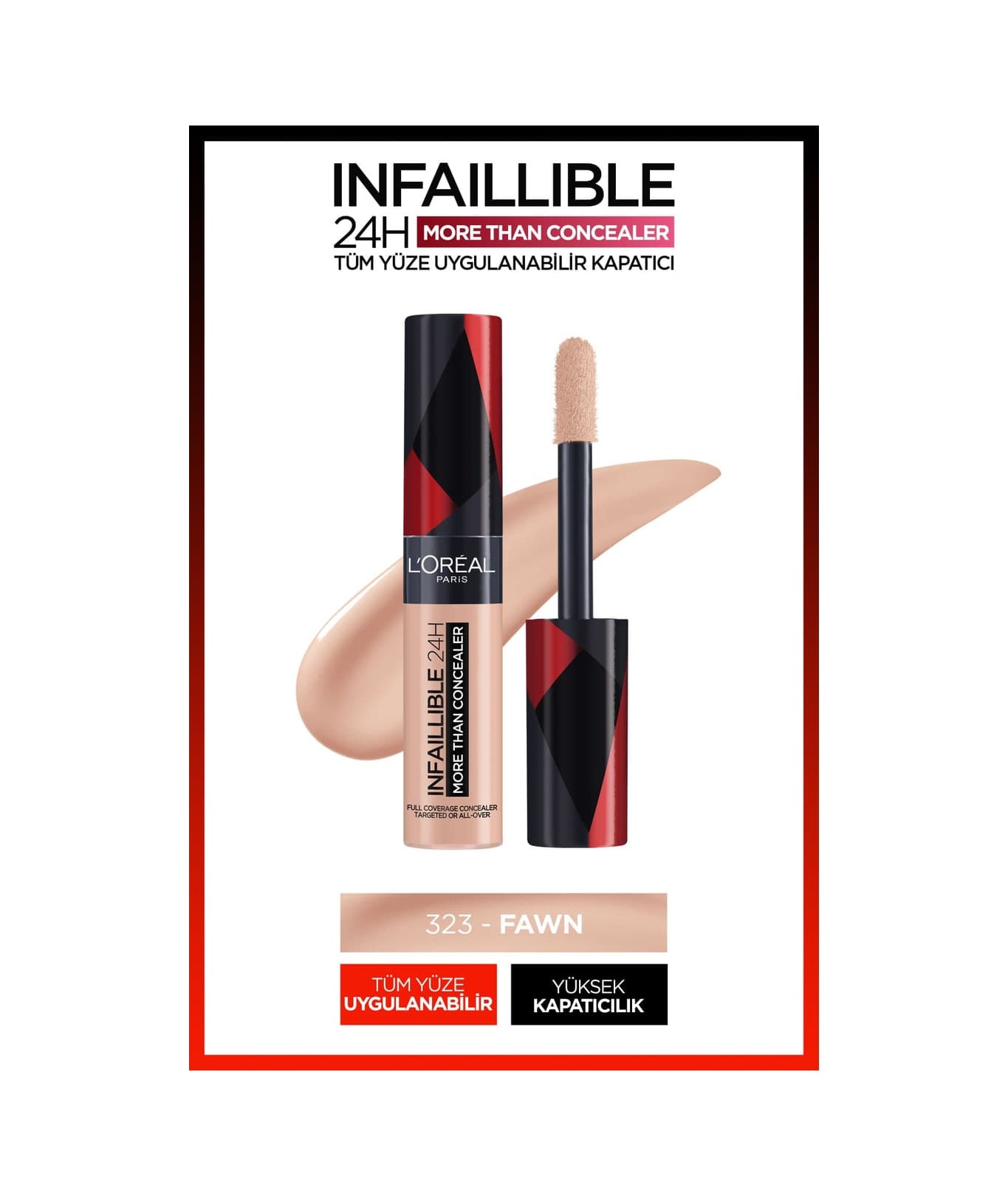L'Oreal Paris Infaillible Tüm Yüze Uygulanabilir Kapatıcı 323 Fawn