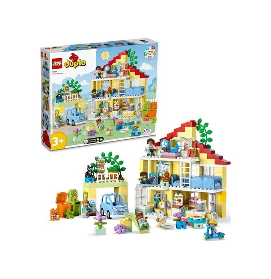 LEGO® DUPLO® Kasabası 3’ü 1 Arada Aile Evi 10994 3+ Eğitici Oyuncak Yapım Seti - 218 Parça