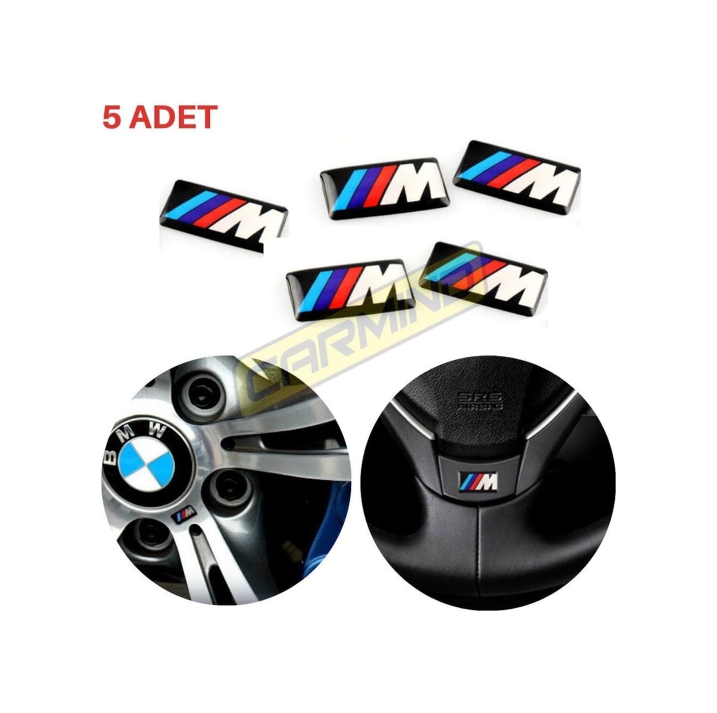 Bmw M Logo Jant Direksiyon Sticker (5 Adet)