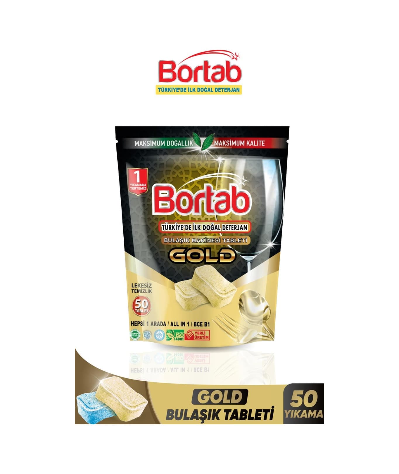 Bortab Gold Bulaşık Makinesi Deterjanı 50 Tablet