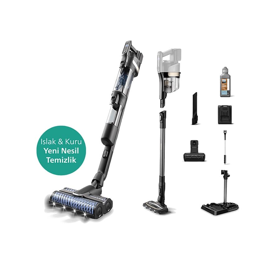 Philips Aqua Trio 9000 Seri Xw9463/11 Islak & Kuru Temizlik Kablosuz Dikey Süpürge