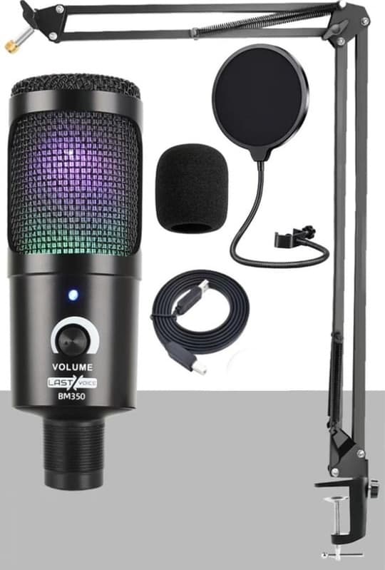 Lastvoice BM350 STA RGB USB Oyuncu ve Yayıncı Mikrofonu (Kayıt Gaming Tiktok Twitch Canlı yayın Discord Youtube)