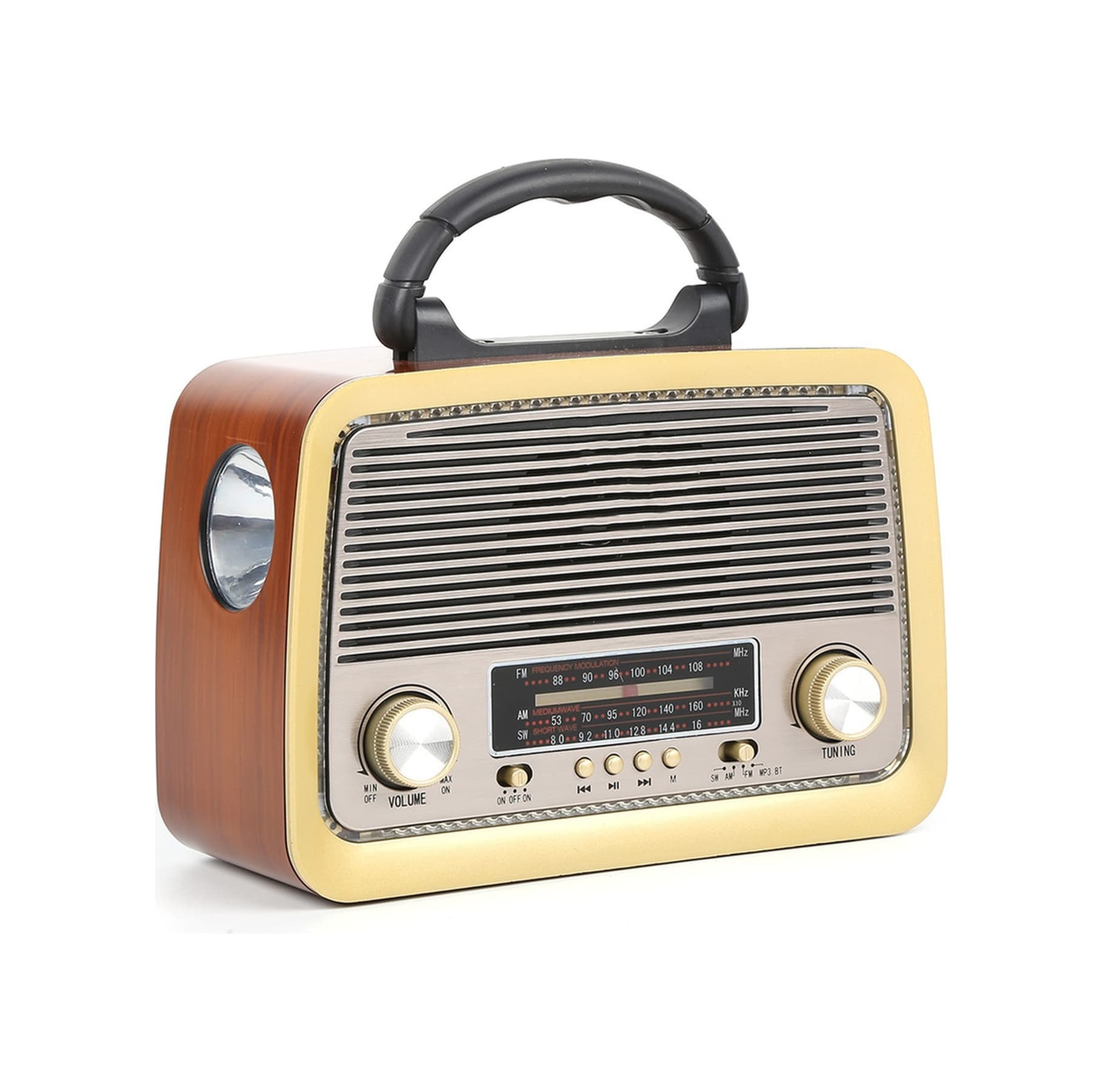 301 Fenerli Nostaljik Müzik Kutusu - Bluetooth Radyo - MP3 Çalar