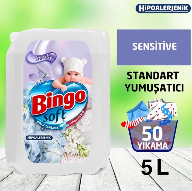 Bingo Soft Çamaşır Yumuşatıcısı Sensitive 5 L