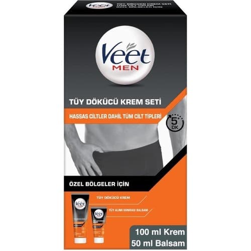 Veet Men Özel Bölgeler İçin Tüy Dökücü Krem 100 ML + Balsam 50 ML