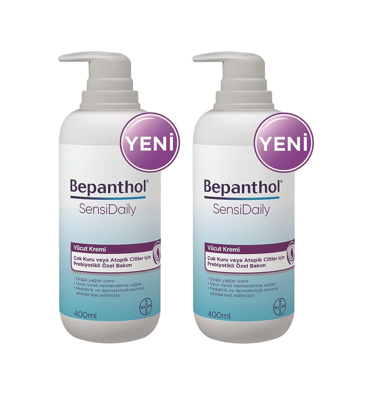 Bepanthol Sensidaily Pompalı Vücut Kremi 2 x 400 ML