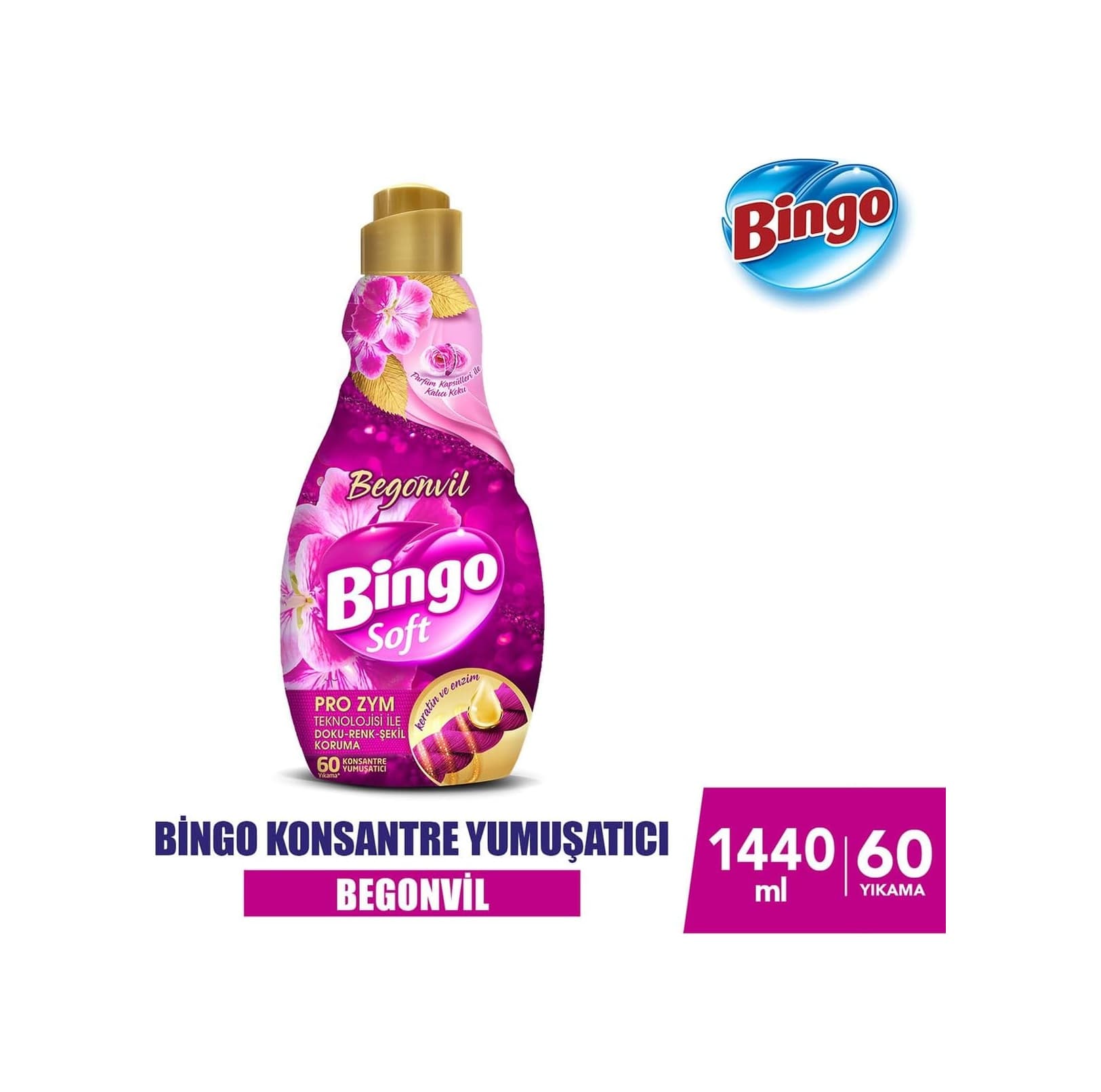 Bingo Soft Konsantre Yumuşatıcı Begonvil 1440 ML