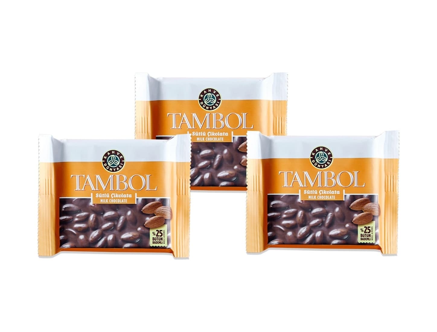 Kahve Dünyası Tambol Sütlü Çikolata 3 x 77 G