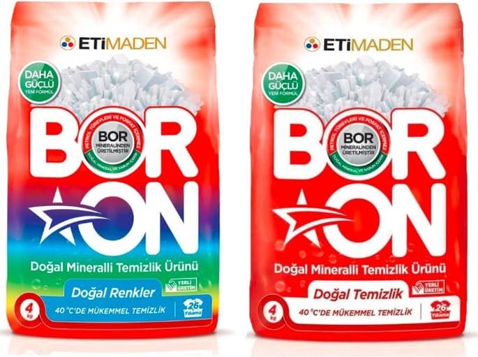 Boron Renkliler + Beyazlar için Toz Çamaşır Deterjanı 2 x 4 KG