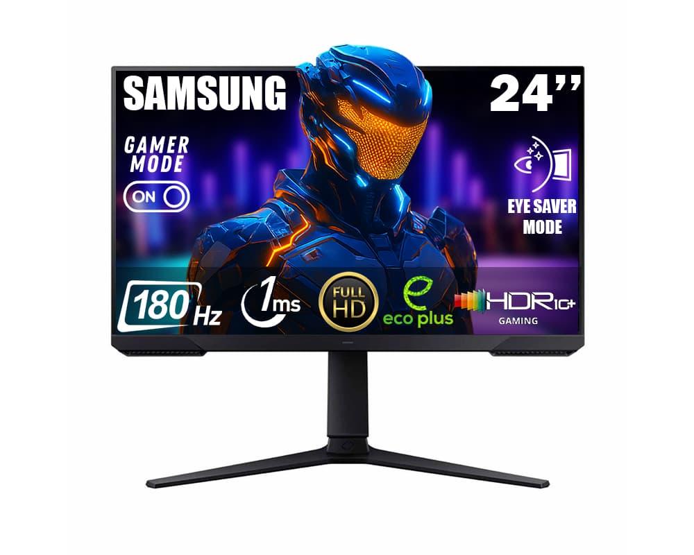 Samsung Odyssey G3 LS24DG302EUXUF 24" 1 MS Full HD Pivot 180 Hz Oyuncu Monitörü