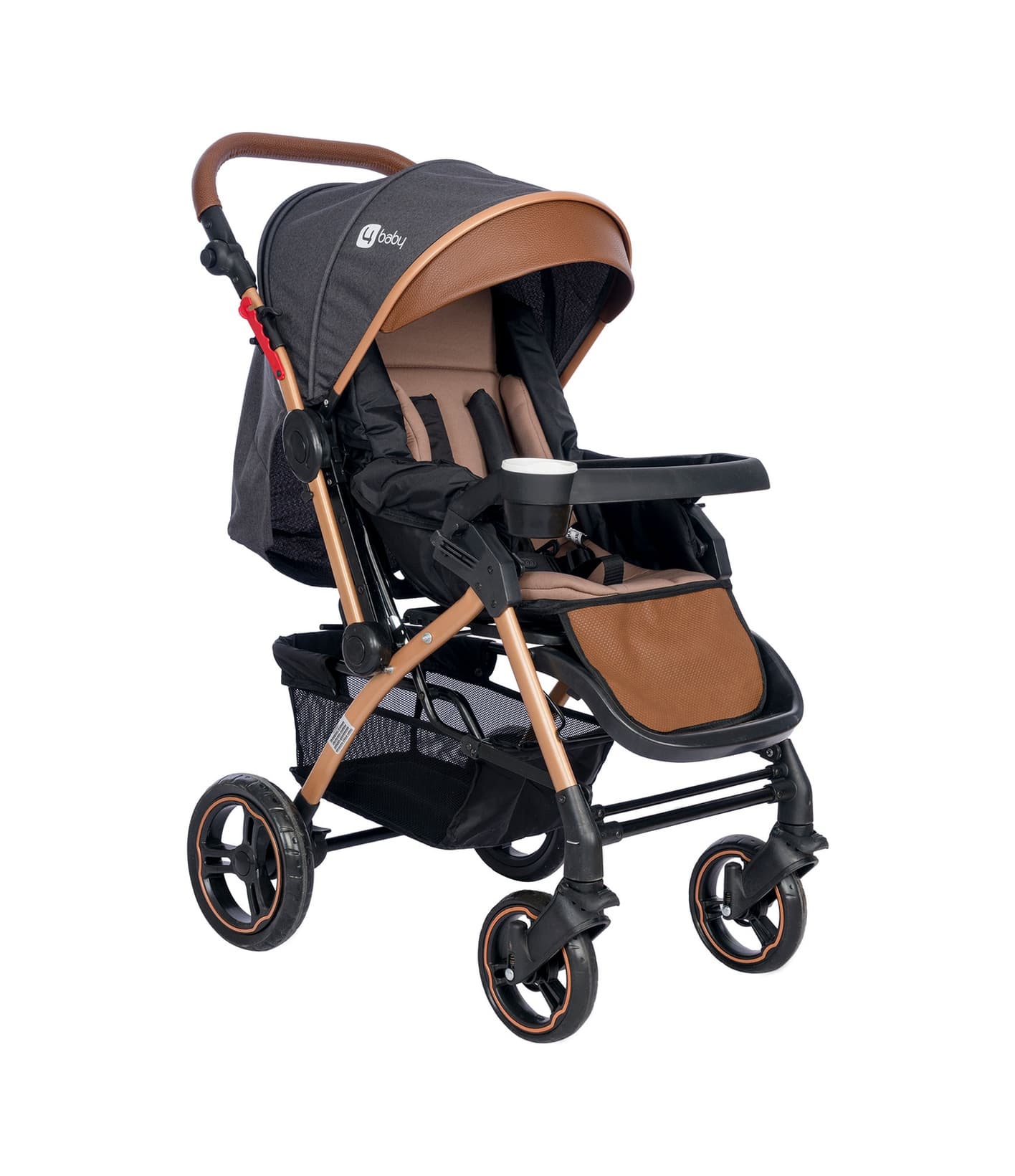 4 Baby Active Plus Çift Yönlü Bebek Arabası Antrasit Gold