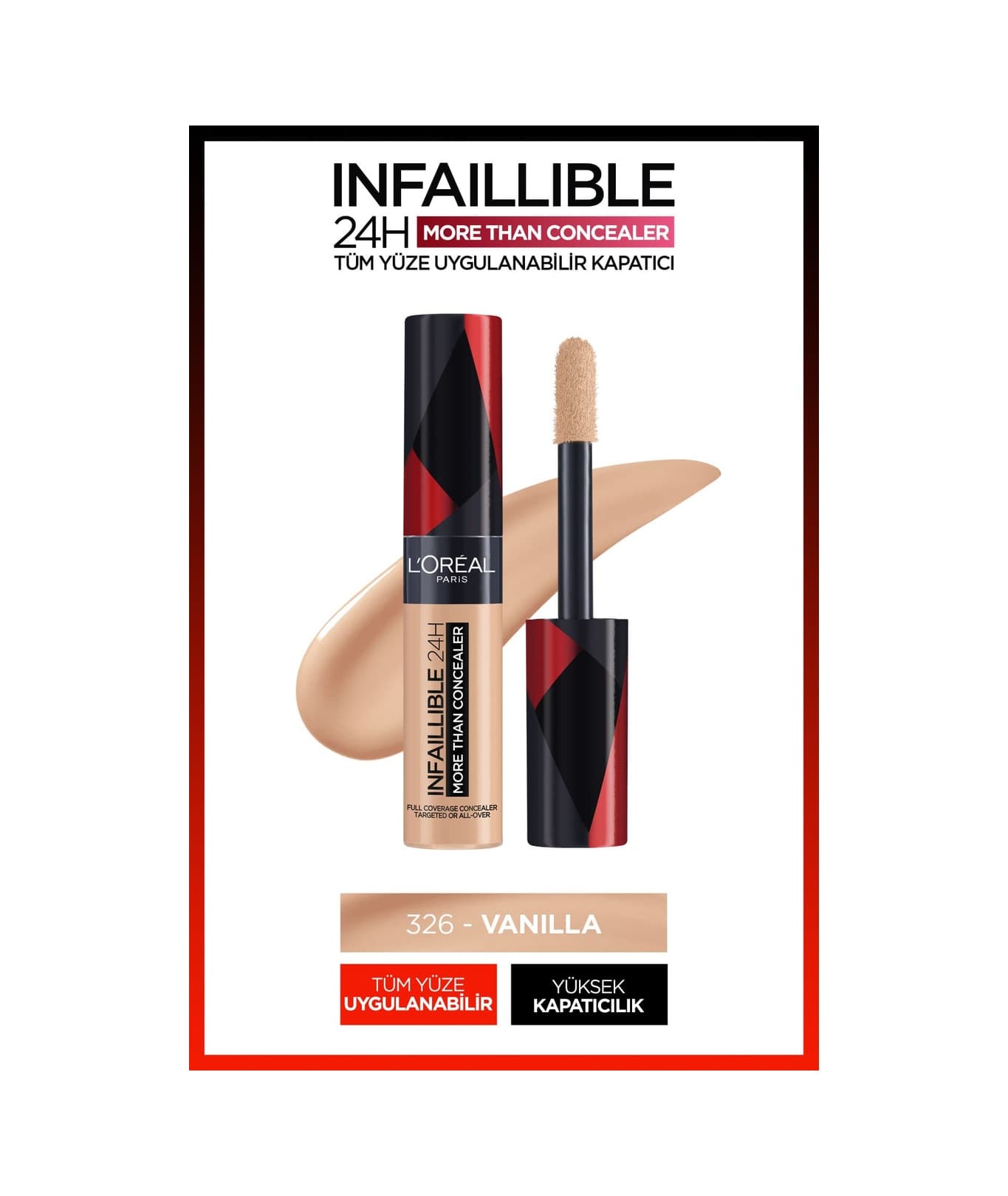 L'Oreal Paris Infaillible Tüm Yüze Uygulanabilir Kapatıcı 326 Vanilla 11 ML