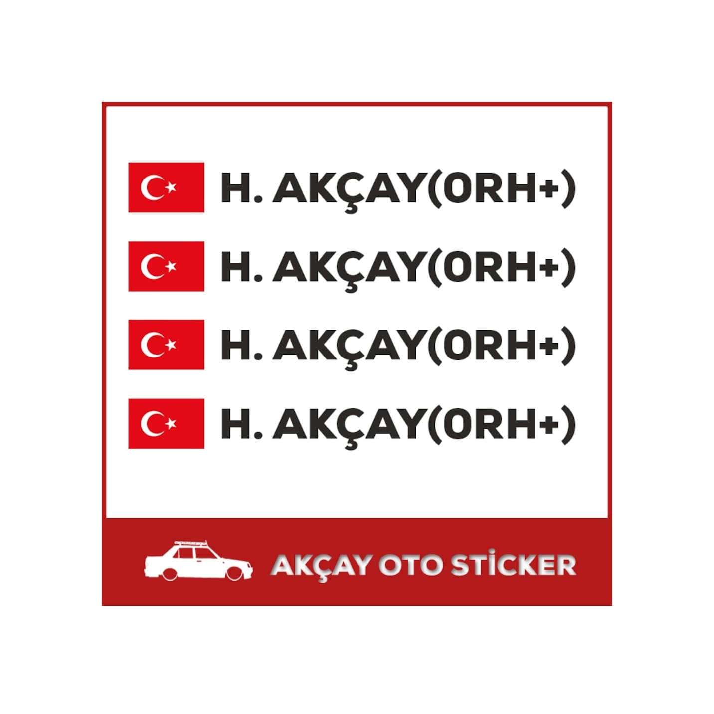 Kişiye Özel Kan Grubu Sticker Isme Özel Sticker Kan Grubu Araba