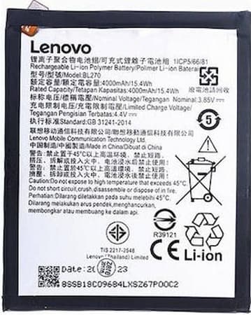 Lenovo K6 Note Batarya Bl270
