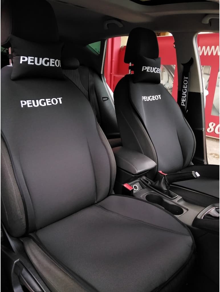 Peugeot Nakışlı Ön Ikili Oto Koltuk Kılıfı