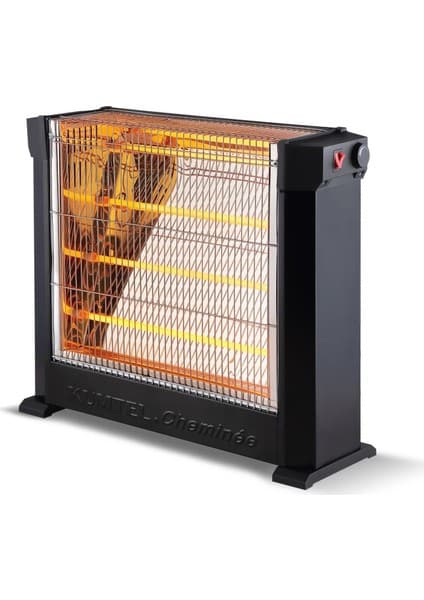 Kumtel Ks-2760 Siyah Quartz Isıtıcı 2200 Watt Güç Değeri ile Etkili Isıtma Sağlar