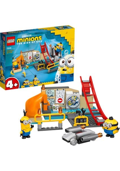LEGO Minions Minyonlar Gru'nun Laboratuvarında 75546 - Çocuklar İçin Yaratıcı Oyuncak Yapım Seti (87 Parça)