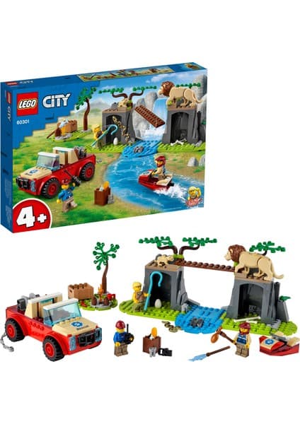 LEGO City Vahşi Hayvan Kurtarma Jipi 60301 Yapım Seti; Bir LEGO City Maceraları Çizgi Dizi Karakteri Içerir (157 Parça)