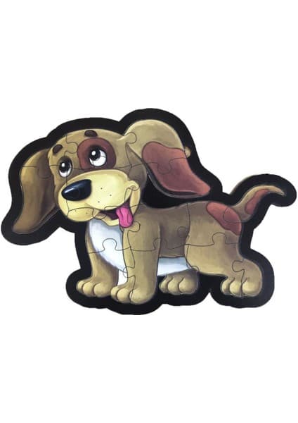 Farbu Oyuncak Köpek 14 Pcs Eğitici Ahşap Puzzle FBP32