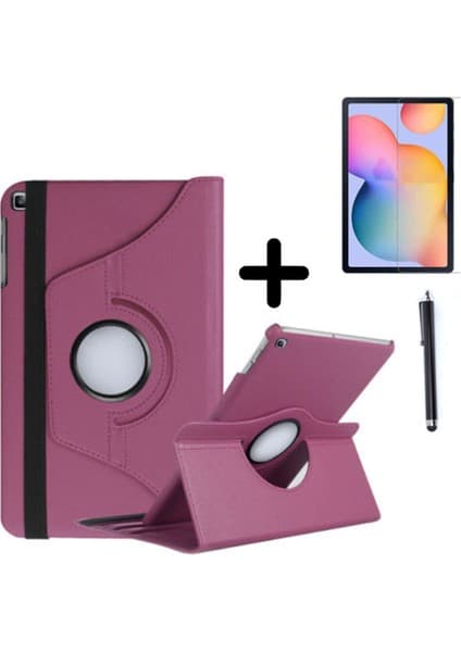 Essleene Samsung Galaxy Tab A7 Lite SM-T220 Dönebilen Tablet Kılıfı - Mor