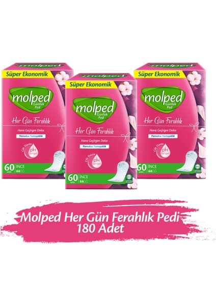 Molped Her Gün Ferahlık Günlük Ped 180 Adet