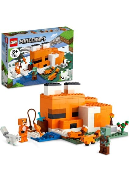 LEGO Minecraft Tilki Kulübesi 21178 - 193 Parça Yaratıcı Oyuncak Yapım Seti 8 Yaş ve Üzeri İçin