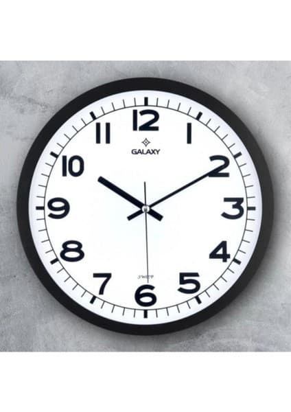 Galaxy Duvar Saati Oval Şekil Beyaz Renk Dekoratif Tasarım Yüksek Hassasiyetli Mekanizma CAN-216