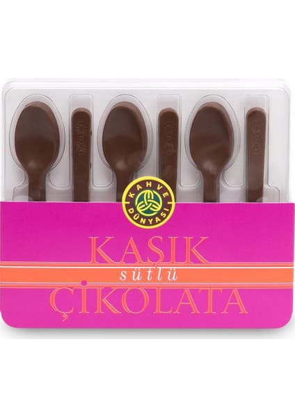 Kahve Dünyası Sütlü Kaşık Çikolata 6’lı Özel Tasarım Aromalı Çikolata Keyfi