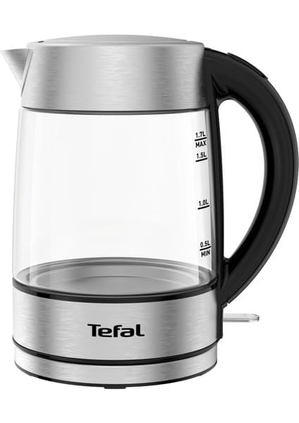 Tefal Işıklı Cam Kettle 2200 Watt 1,7 Litre Gizli Rezistanslı Şık Tasarım