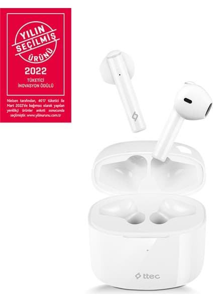 Ttec AirBeat Lite 2 TWS 4 Mikrofon-ENC Gürültü Engelleme Teknolojili Bluetooth 5.0 Kablosuz Kulaklık