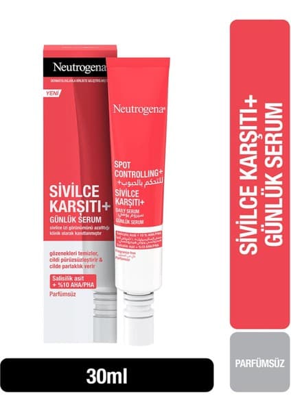 Neutrogena Serum Sivilce Karşıtı Nemlendirici Aydınlatıcı Etki 30 ml Salisilik Asit İçerir