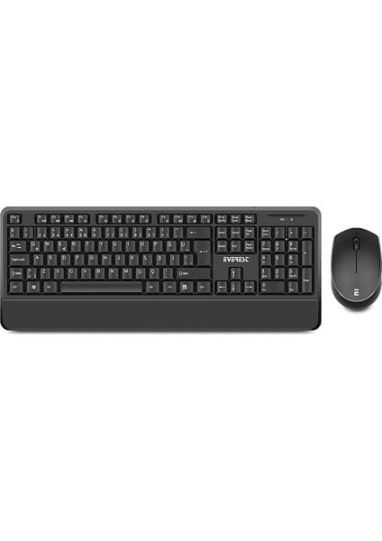 Everest KM-6176 Offical Siyah Kablosuz Combo Q Multimedia Klavye + Mouse Set