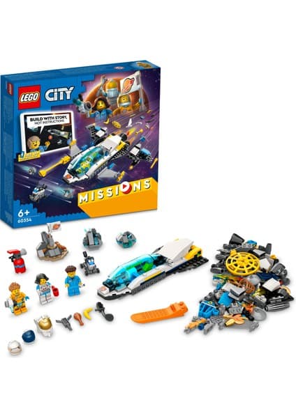 LEGO City Mars Uzay Aracı Keşif Görevleri 60354 - 6 Yaş ve Üzeri Çocuklar Için Dijital Maceralı Oyuncak Yapım Seti (298 Parça)