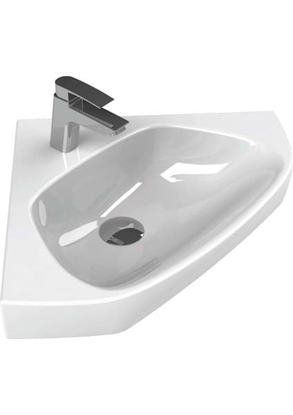 Turkuaz Seramik Arda 46x46 cm Köşe Lavabo