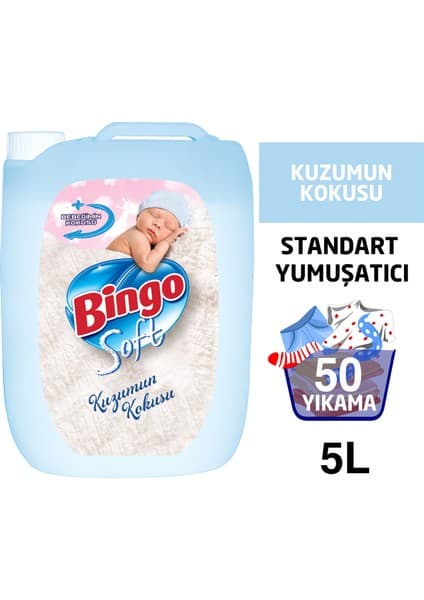 Bingo Soft Kuzumun Kokusu 5 L Yumuşatıcı 50 Yıkama Hipoalerjenik Özellikli