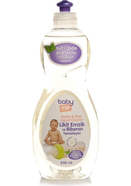 Baby Me Likit Emzik Biberon Temizleyici 500 ml Doğal İçeriklerle Güvenli Temizlik