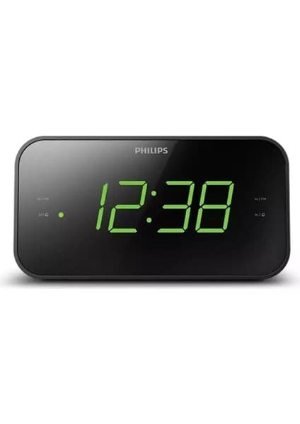 Philips TAR3306 Fm Radyolu Masa Saati Alarmlı Saat Zaman Ayarlı Siyah Renkli Özel Tasarım