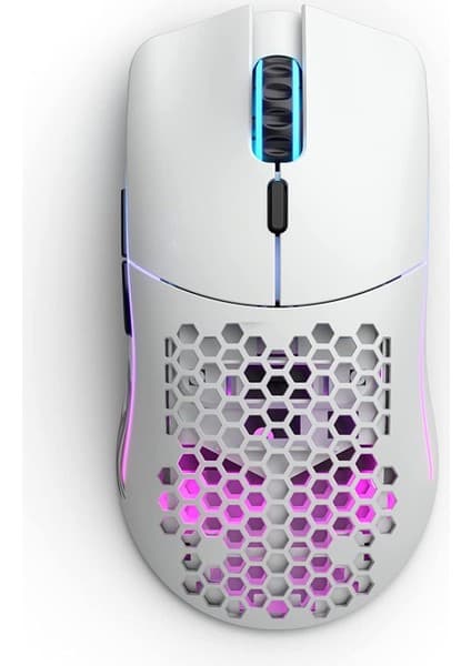 Glorious Model O Kablosuz RGB UltraLight 19000 DPI Gaming Mouse – Mat Beyaz
