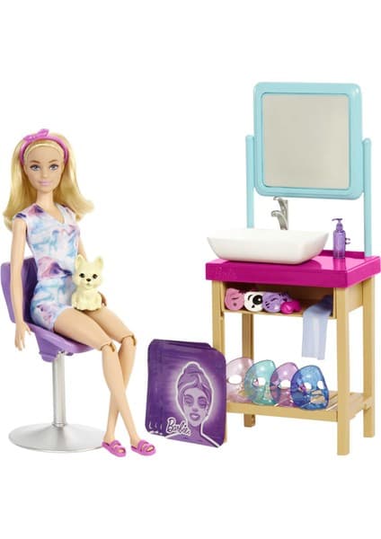 Barbie Sinerjim Işıltı Dolu Spa Günü Oyun Seti HCM82