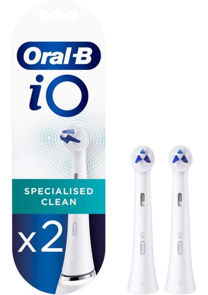 Oral-B iO Specialised Clean Beyaz Diş Fırçası Yedek Başlık 2 Adet Orta Sertlik ile Premium Kalite