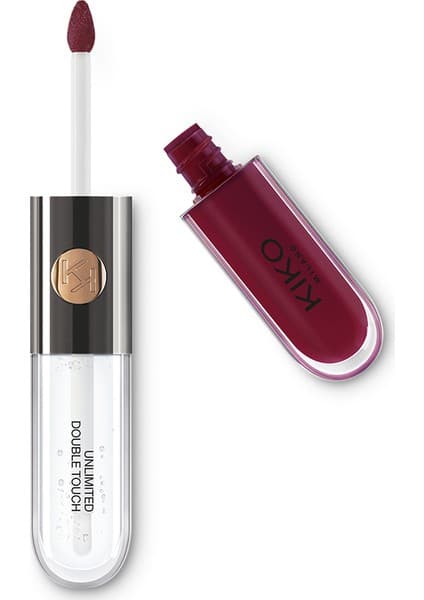 Kiko Milano Ruj - Unlımıted Double Touch - 122 Bordeaux - Uzun Süre Kalıcı Parlak / Mat Likit Lipstick