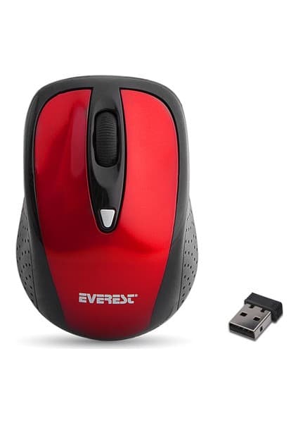 Everest SM-901 2.4Ghz Optik Kablosuz Kırmızı Mouse