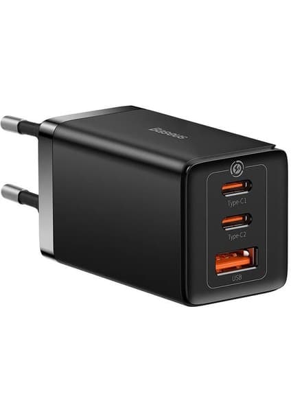 Baseus Gan5 Pro 65W Hızlı Telefon Tablet Macbook Pro Şarj Aleti +100W Type C Şarj Kablosu 1m