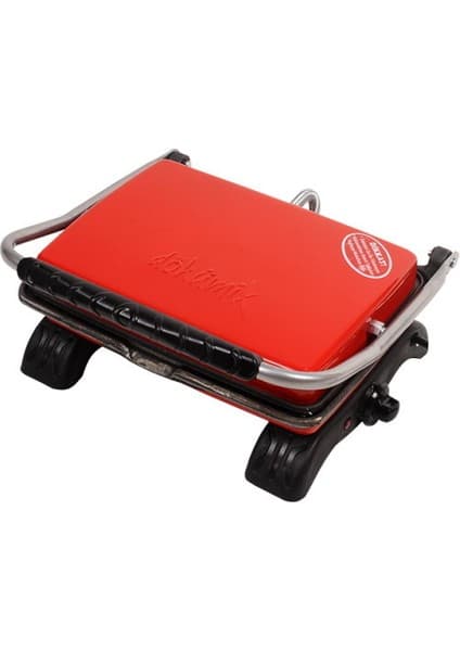 DÖKÜMİX Dökümix Döküm Organik Tost Makinesi 1800W Kırmızı Ev Tipi