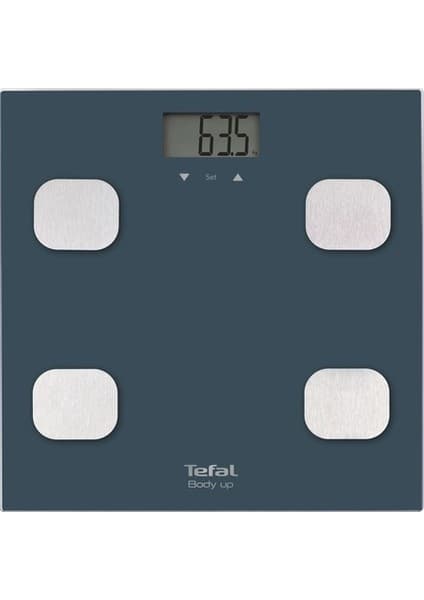 Tefal Akıllı Banyo Tartısı Yağ ve Vücut Kitle Ölçer Paslanmaz Çelik Gövde LCD Ekran Hassas Ölçüm