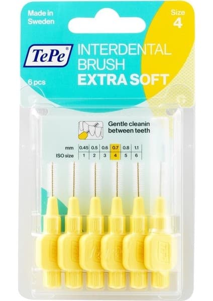 Tepe Ekstra Sarı 6'lı Diş Fırçası Ekstra Yumuşak Kıllarla Hassas Temizlik İçin Ergonomik Tasarım