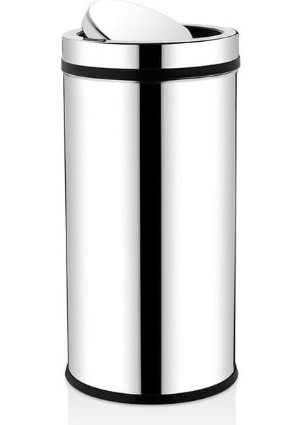 Rulopak Paslanmaz Döner Kapak Çöp Kovası 45 Litre